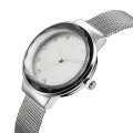 Latest Simple Dial Stainless Steel Mesh Strap Watch Custom Private Label Quartz Watches